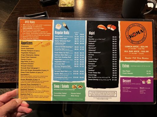 Menu photo 2 Sushi Koma Las Vegas, NV Menu photo 2 Sushi Koma Las Vegas, NV
