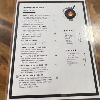 Southern Love - Duel sided Menu - Southern Near Me - Honolulu, Hawaii Southern Love - Duel sided Menu - Southern Near Me - Honolulu, Hawaii