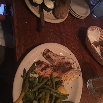 Tucker's Place - Grilled Tilapia Cajun style with fresh veggies and 10 oz sirloin with baked potato - American Near Me - Ballwin, Missouri Tucker's Place - Grilled Tilapia Cajun style with fresh veggies and 10 oz sirloin with baked potato - American Near Me - Ballwin, Missouri