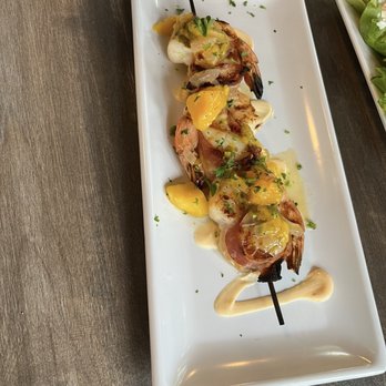 Union River Lobster Pot - Skewered Shrimp and Bacon Wrapped Scallops with Spicy Mayo - Seafood Near Me - Ellsworth, Maine Union River Lobster Pot - Skewered Shrimp and Bacon Wrapped Scallops with Spicy Mayo - Seafood Near Me - Ellsworth, Maine