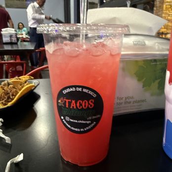 Tacos Chilango - Watermelon Agua de Fresa - Mexican Near Me - Surprise, Arizona