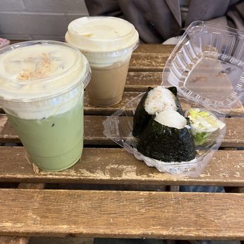 Lagu Cafe - Banana creme matcha & Onigiri - Cafes Near Me - Irvine, California