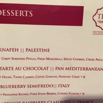 TIQA - For dessert, you MUST try the strange-sounding but absolutely FABULOUS Knafeh. A must-have!!! - Mediterranean Near Me - Portland, Maine TIQA - For dessert, you MUST try the strange-sounding but absolutely FABULOUS Knafeh. A must-have!!! - Mediterranean Near Me - Portland, Maine