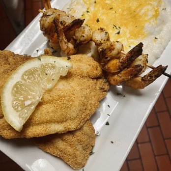 Backstage - Fried catfish, shrimp & grits - Southern Near Me - Atlanta, Georgia