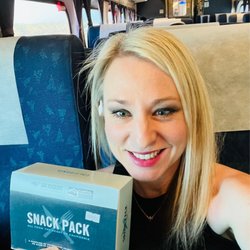 Amtrak - On the train with my Amtrak snack pack