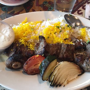 Mediterranean Bistro - Yummy Caspian kabob with lamb and grilled vegetables with basmati rice. - Mediterranean Near Me - Omaha, Nebraska Mediterranean Bistro - Yummy Caspian kabob with lamb and grilled vegetables with basmati rice. - Mediterranean Near Me - Omaha, Nebraska