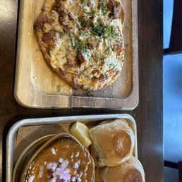 Tandoori naughty naan and pav baji Tandoori naughty naan and pav baji