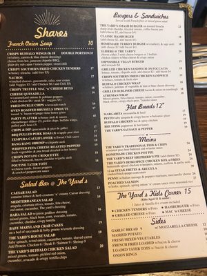 Menu photo 3 The Yard’s Pub New York, NY Menu photo 3 The Yard’s Pub New York, NY