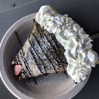 Sunrise Cafe - strawberry nutella crepe $9 - Cafes Near Me - Freeport, Maine