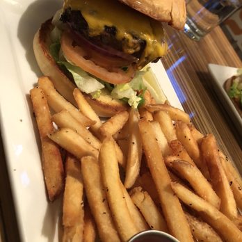 Eclipse Restaurant - The Moonrise Burger was thick and juicy and *perfectly* seasoned. The fries were crispy and hot and everything I ever wanted from a potato. - New American Near Me - St Louis, Missouri