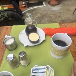 Coffee and syrup and butter