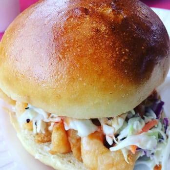 Surf City Barbeque - Shrimp Burger. Plain and simple - Southern Near Me - Surf City, North Carolina