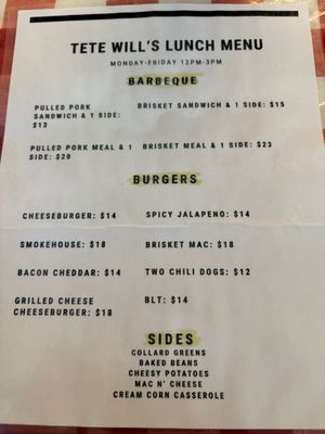 Menu photo 3 Te Te Will’s BBQ & Grill Maggie Valley, NC Menu photo 3 Te Te Will’s BBQ & Grill Maggie Valley, NC
