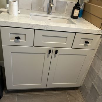 NRC Finish Carpentry - simple vanity - Cabinetry Near Me