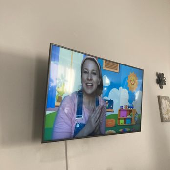 Secured Mounting Systems - He installed a swivel mount so we can watch TV wherever we are in the living room. - Home Theatre Installation Near Me