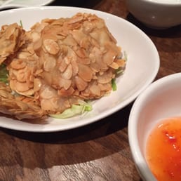 Almond fish, too thin, can't really tasted the fish Almond fish, too thin, can't really tasted the fish