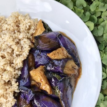 Veggie Village - Vegan eggplant & tofu with brown rice - Vegetarian Near Me - Phoenix, Arizona Veggie Village - Vegan eggplant & tofu with brown rice - Vegetarian Near Me - Phoenix, Arizona
