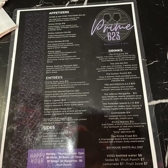 Prime 623 - Menu - Bars Near Me - Brooklyn, New York