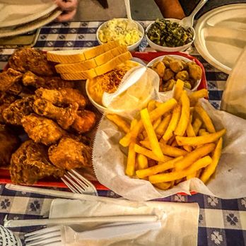 Gus's World Famous Fried Chicken - 12pc chicken, fries, collard greens, potato salad, mac n cheese, okra - Southern Near Me - Fort Worth, Texas Gus's World Famous Fried Chicken - 12pc chicken, fries, collard greens, potato salad, mac n cheese, okra - Southern Near Me - Fort Worth, Texas