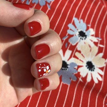 Lily Nail - Gel nail with flower design by Kathy - Nail Salons Near Me - Pleasant Hill, California Lily Nail - Gel nail with flower design by Kathy - Nail Salons Near Me - Pleasant Hill, California