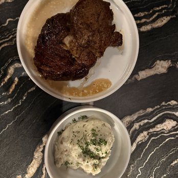 Blackdoor Steakhouse - 16oz Ribeye + Garlic Mashed Potatoes - Steakhouses Near Me - Seguin, Texas Blackdoor Steakhouse - 16oz Ribeye + Garlic Mashed Potatoes - Steakhouses Near Me - Seguin, Texas