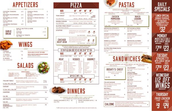 Menu photo 2 Rosati's Pizza Oak Park, IL Menu photo 2 Rosati's Pizza Oak Park, IL