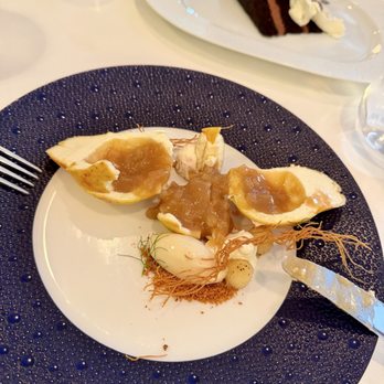 Bas Rouge - Pear yuzu dessert opened - Modern European Near Me - Easton, Maryland