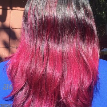 Norma Avalos - Magenta/Raspberry Balayage In the sun  thank you Norma ! Loved it ! - Makeup Artists Near Me - Alameda, California