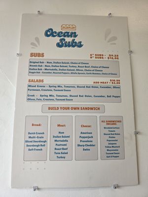 Menu photo 2 Ocean Subs San Francisco, CA