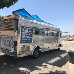 La Sabrosa Taco Truck - Taco Truck Parked on North Grand next too strange place