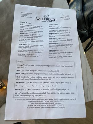 Menu photo 4 Wolf Peach Public House Parker, CO Menu photo 4 Wolf Peach Public House Parker, CO