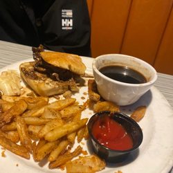 Uptown Sports Bar - Beef dip with fries.  Not good