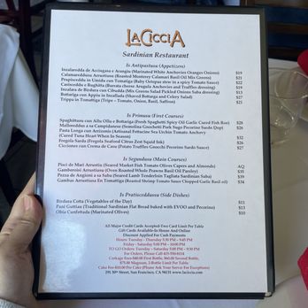 La Ciccia - Menu - Seafood Near Me - San Francisco, California La Ciccia - Menu - Seafood Near Me - San Francisco, California