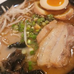 Black Tonkotsu w/ extra egg. | Broth was rich and full of umami, Oishi! Portion was substandard. Black Tonkotsu w/ extra egg. | Broth was rich and full of umami, Oishi! Portion was substandard.