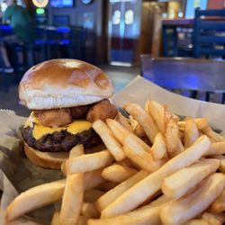 Burger + fries