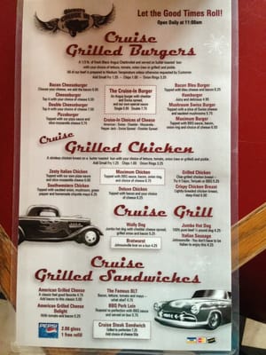 Menu photo 1 Siemers Cruise Inn Walworth, WI Menu photo 1 Siemers Cruise Inn Walworth, WI