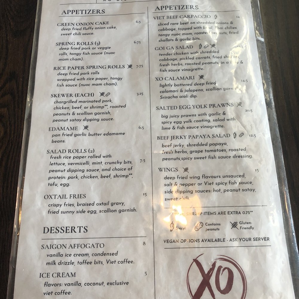 XO Bistro - Menu - Vietnamese Near Me - Edmonton, Alberta XO Bistro - Menu - Vietnamese Near Me - Edmonton, Alberta