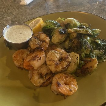 Gary Rack’s Farmhouse Kitchen - Grilled Shrimp and Brussels spouts - Bars Near Me - Delray Beach, Florida Gary Rack’s Farmhouse Kitchen - Grilled Shrimp and Brussels spouts - Bars Near Me - Delray Beach, Florida