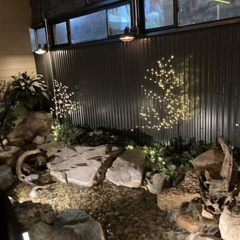 Connected Restaurant - a garden with lights and rocks - Italian Near Me - Peoria, Illinois Connected Restaurant - a garden with lights and rocks - Italian Near Me - Peoria, Illinois