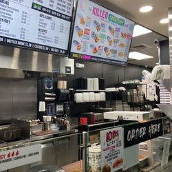 Bubbakoo's Burritos - Menu and counter