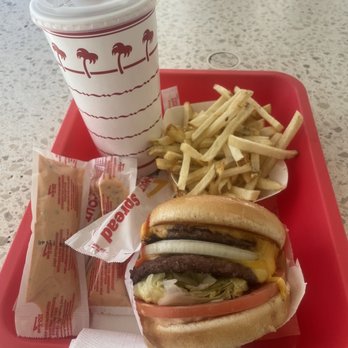 In-N-Out Burger - Double double with fries soda and extra spreads - Burgers Near Me - Lone Tree, Colorado