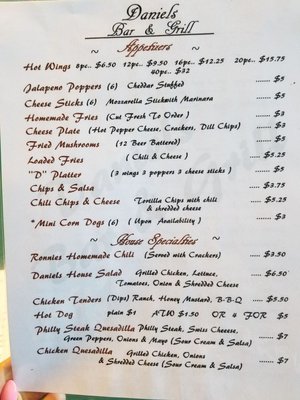 Menu photo 2 Daniel's Bar & Grill Knoxville, TN Menu photo 2 Daniel's Bar & Grill Knoxville, TN