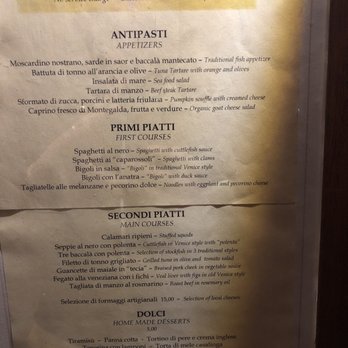 Osteria al Cicheto - Menu - Italian Near Me - Venice, VE