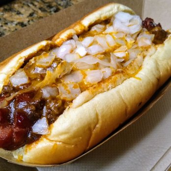 Caldwell County Mexi-Q - Chili cheese dawg with onions - Barbeque Near Me - Gilbert, Arizona