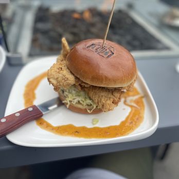 The Lab Collaborative - Oside or no side fried chicken sando - New American Near Me - Oceanside, California