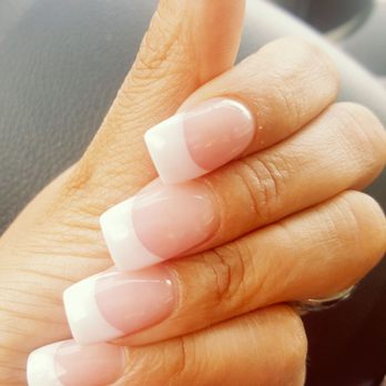 Cool Nails - Pink & White French Manicure by the awesome Alex ~My nail artist. - Nail Salons Near Me - Glendale, California