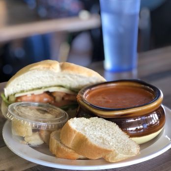 La Bou - Classic Combo $10.45 - pesto cheese on sourdough round with Swiss cheese + creamy tomato bisque - Sandwiches Near Me - Sacramento, California La Bou - Classic Combo $10.45 - pesto cheese on sourdough round with Swiss cheese + creamy tomato bisque - Sandwiches Near Me - Sacramento, California