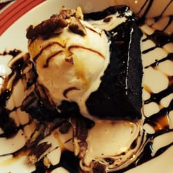 TGI Friday's - Chocolate Brownie with vanilla Ice cream with nuts and toffee syrup