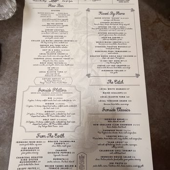 Ironside Fish & Oyster - Menu - Seafood Near Me - San Diego, California Ironside Fish & Oyster - Menu - Seafood Near Me - San Diego, California