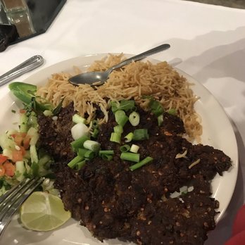 De Afghanan - Chapli Kabob. It had more spicy as flavor rather than heat which was nice. I agree with other reviews 4.5 out of 5. - Afghan Near Me - Tracy, California
